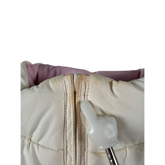 Ralph Lauren Reversible Puffer Vest Girls Size XL (16) Pink Cream Full Zip Down - Picture 13 of 13